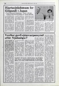 Interview with Ian Rodger in Icelandic media article from Morgunbladid 8th May 1973.