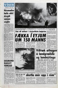 Desmond Bagley Icelandic media article from Visir 27th March 1973.