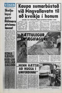 Desmond Bagley Icelandic media article from Visir 16th June 1973.