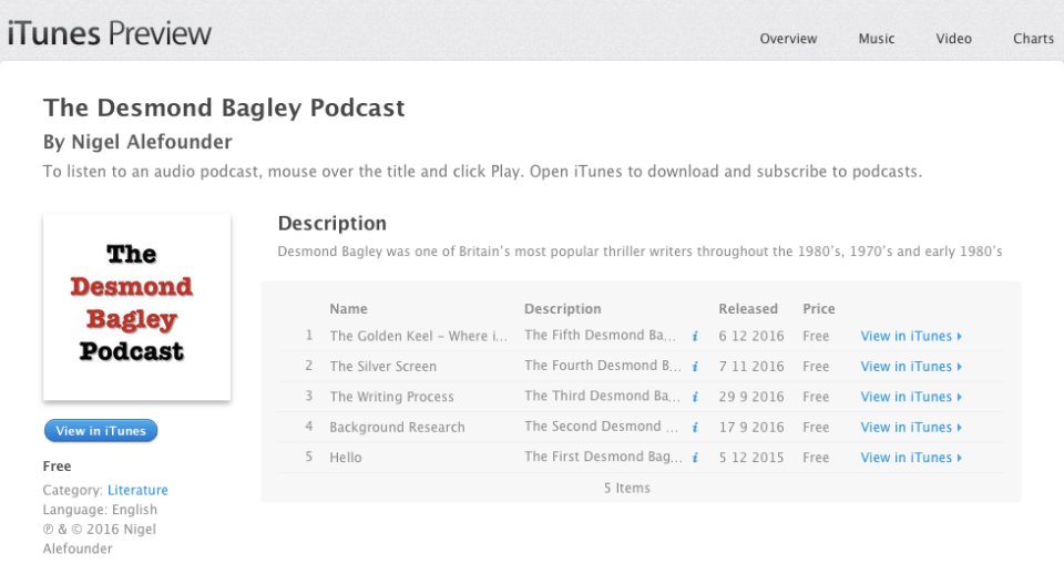 The Desmond Bagley Podcast