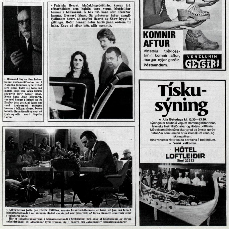 Desmond Bagley Icelandic media article from Morgunbladid 6th July 1978.