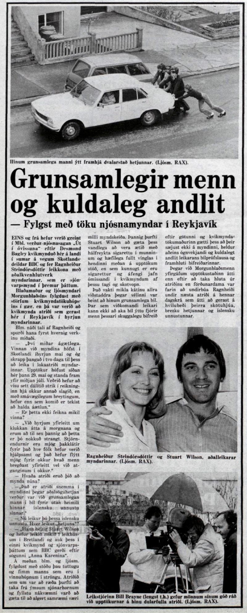 Desmond Bagley's Running Blind Icelandic media article from Visir 10th June 1978.