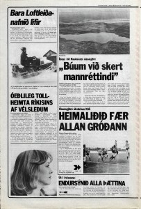 Desmond Bagley Running Blind Icelandic media article from Dagbladid 26th January 1980.