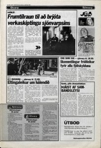 Desmond Bagley Running Blind Icelandic media article from Dagbladid 30th January 1980.