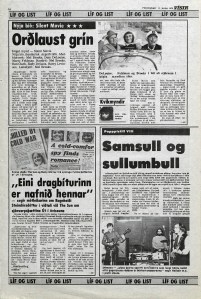 Desmond Bagley Running Blind Icelandic media article from Visir 11th January 1979.