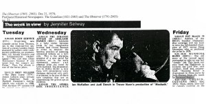 Desmond Bagley Running Blind - The Observer (1978). ‘The week in view’ (31st December 1978 p 31) © Guardian News and Media Limited.