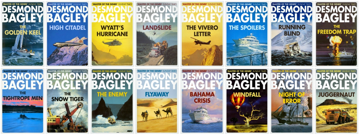 Desmond Bagley - HarperCollins 2017 Crime Club Imprint re-issue cover art collage © HarperCollins Publishers Ltd.