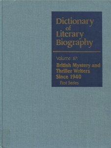 The Dictionary Of Literary Biography © Gale Research Inc.