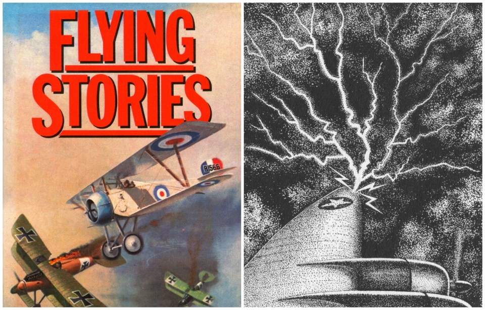 Flying Stories - Hayden McAllister (Ed.) © Octopus Books Limited / Trevor Newton. The Eye of the Hurricane - Illustration by Trevor Newton.