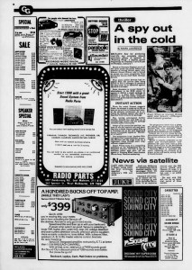 Desmond Bagley - Running Blind - The Age Melbourne Australia (1980). 'A spy out in the cold' (3rdth January 1980 p 25) © The Age.