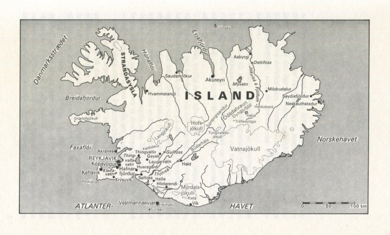 Desmond Bagley Running Blind Danish edition map 1972