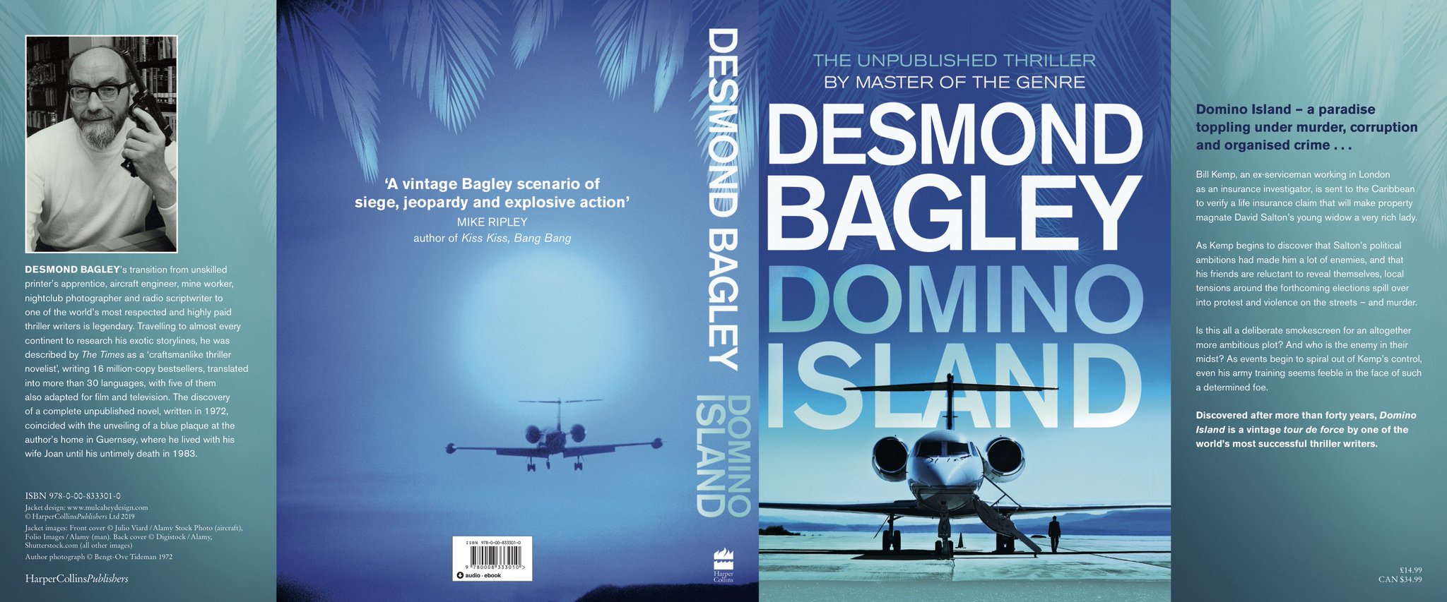 Desmond Bagley - Domino island Uncorrected Proof Cover © HarperCollins Publishers Ltd.