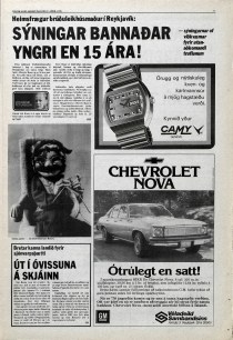 Desmond Bagley Running Blind Icelandic media article from Dagbladid 19th April 1978.