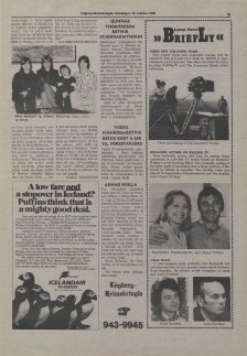 Desmond Bagley Running Blind Icelandic media article from Logberg Helmskringla 15th February 1980.