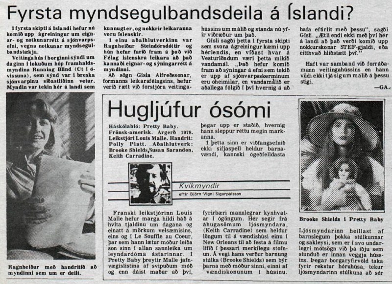 Desmond Bagley Running Blind Icelandic media article from Helgarposturinn 10th November 1979.